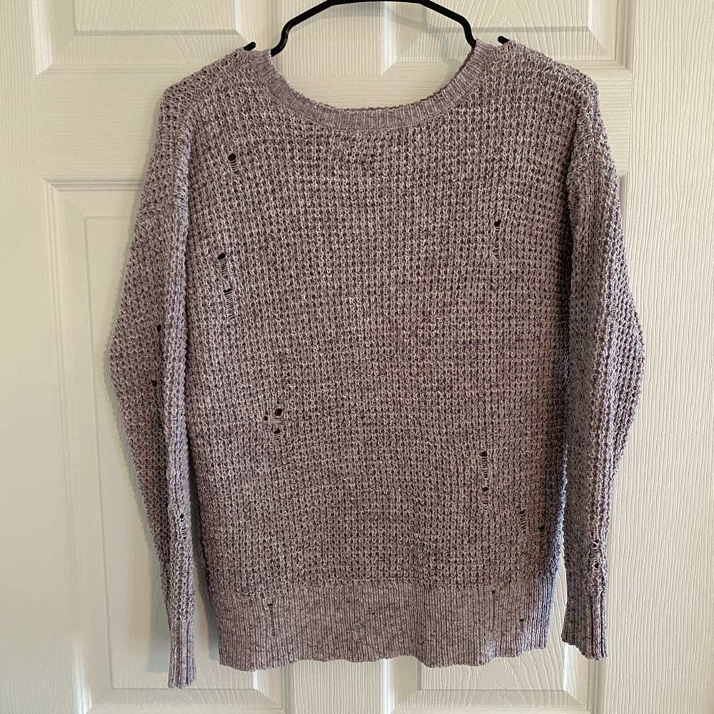 American Eagle Distressed Knit Sweater